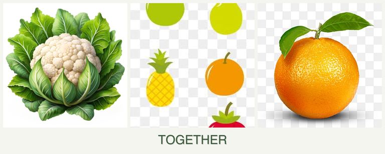 Can you plant cauliflower, pears and oranges together?