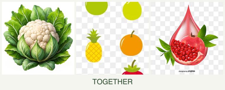 Can you plant cauliflower, pears and pomegranates together?
