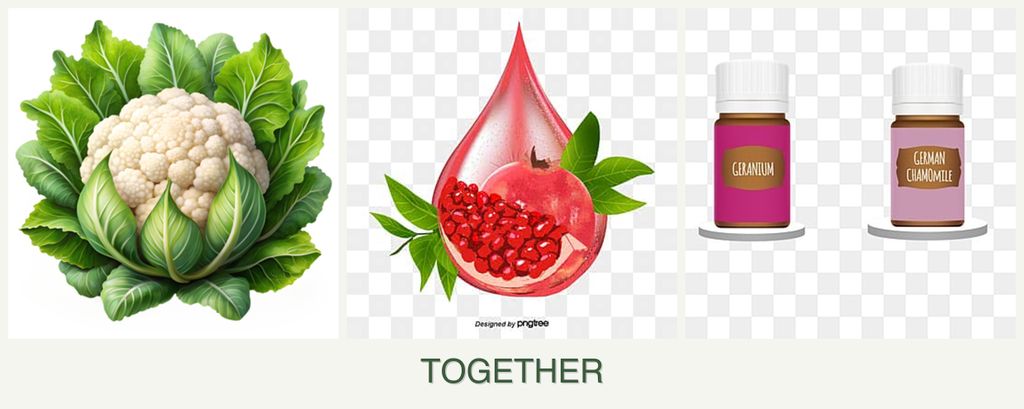 Can you plant cauliflower, pomegranates and geraniums together?