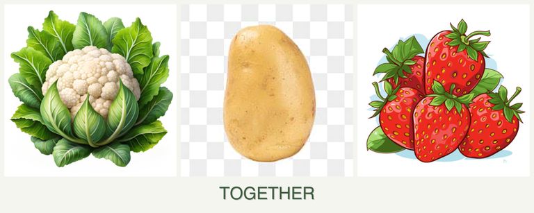 Can you plant cauliflower, potatoes and strawberries together?