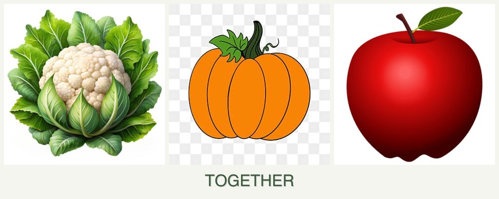 Can you plant cauliflower, pumpkin and apples together?