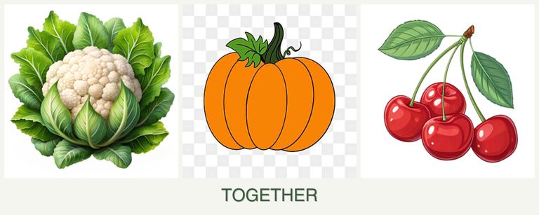 Can you plant cauliflower, pumpkin and cherries together?