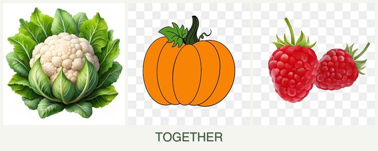 Can you plant cauliflower, pumpkin and raspberries together?