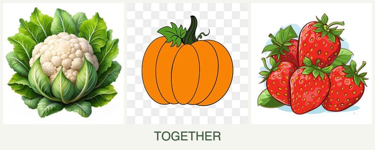 Can you plant cauliflower, pumpkin and strawberries together?