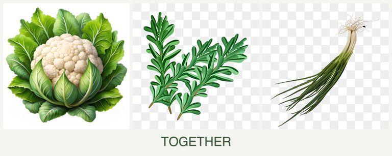Can you plant cauliflower, rosemary and chives together?