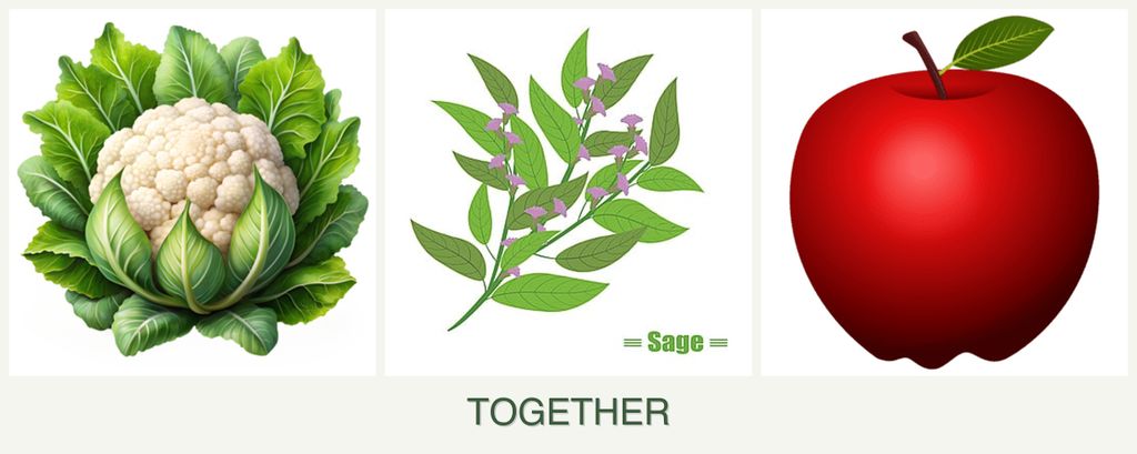 Can you plant cauliflower, sage and apples together?