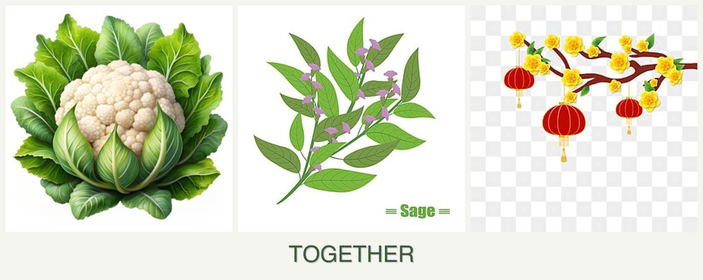 Can you plant cauliflower, sage and apricots together?
