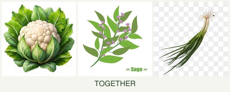 Can you plant cauliflower, sage and chives together?