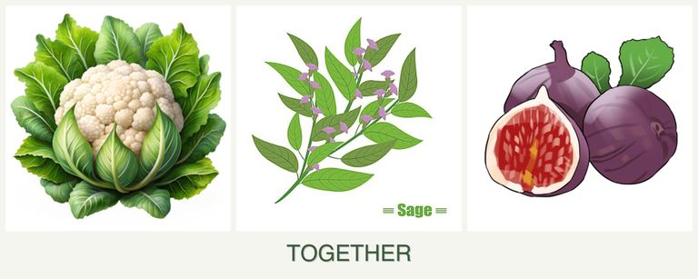 Can you plant cauliflower, sage and figs together?