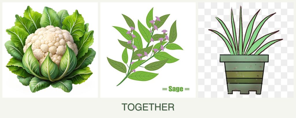 Can you plant cauliflower, sage and lemongrass together?