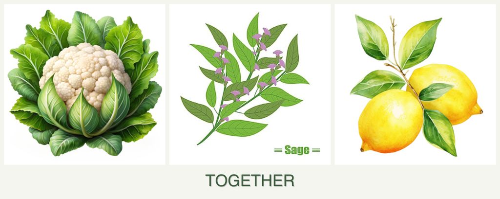 Can you plant cauliflower, sage and lemons together?