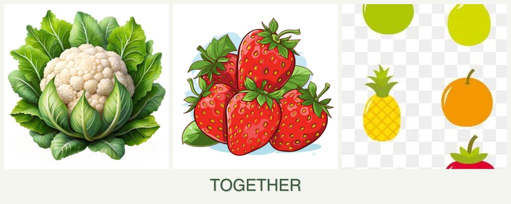 Can you plant cauliflower, strawberries and pears together?