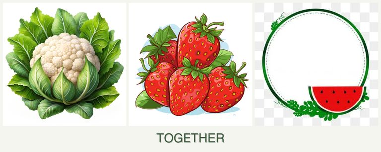Can you plant cauliflower, strawberries and watermelons together?