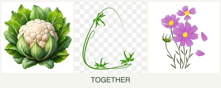 Can you plant cauliflower, tarragon and cosmos together?