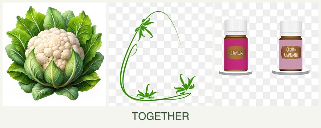 Can you plant cauliflower, tarragon and geraniums together?