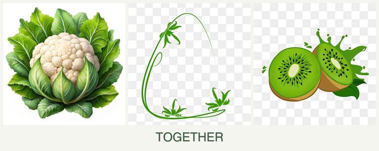 Can you plant cauliflower, tarragon and kiwi together?