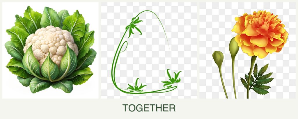 Can you plant cauliflower, tarragon and marigolds together?