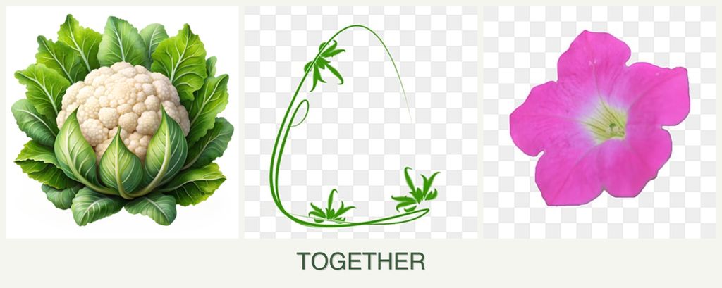 Can you plant cauliflower, tarragon and petunias together?