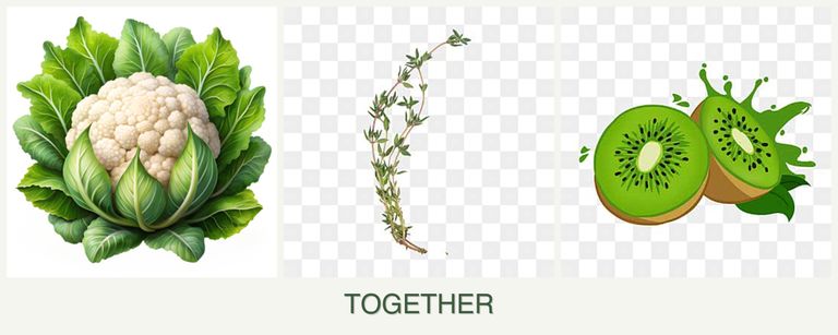 Can you plant cauliflower, thyme and kiwi together?