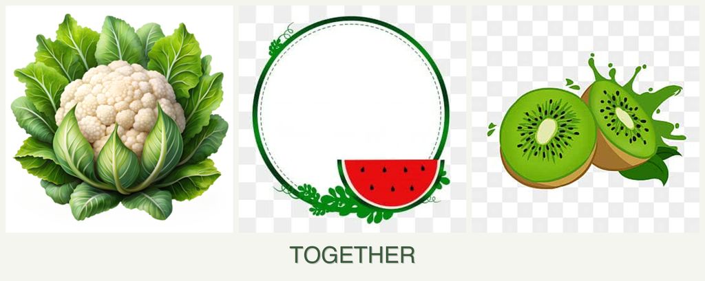 Can you plant cauliflower, watermelons and kiwi together?