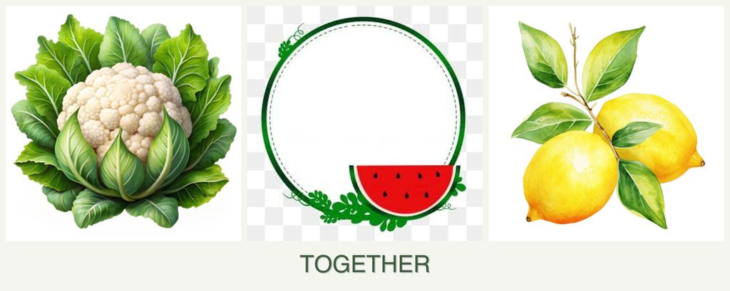 Can you plant cauliflower, watermelons and lemons together?