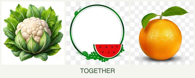 Can you plant cauliflower, watermelons and oranges together?