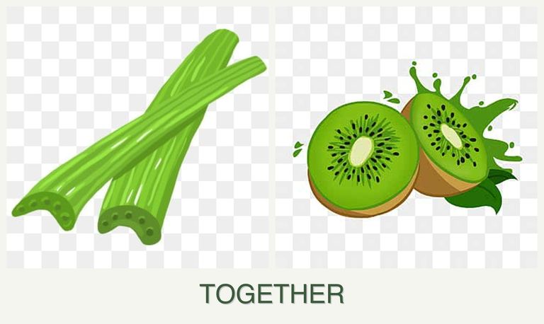 Can you plant celery and kiwi together?