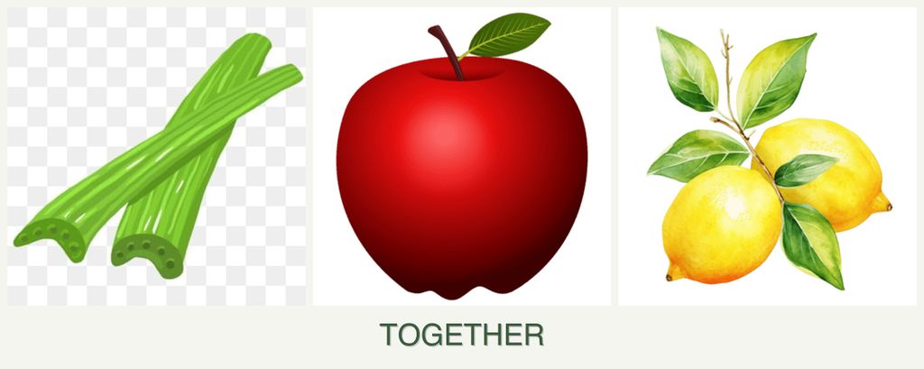 Can you plant celery, apples and lemons together?