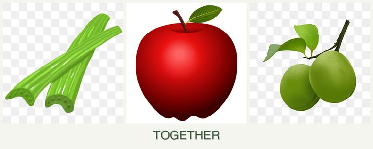 Can you plant celery, apples and plums together?