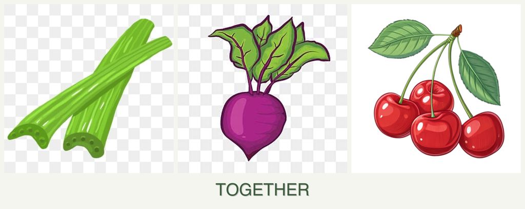 Can you plant celery, beets and cherries together?