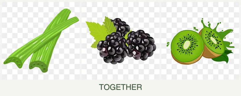 Can you plant celery, blackberries and kiwi together?
