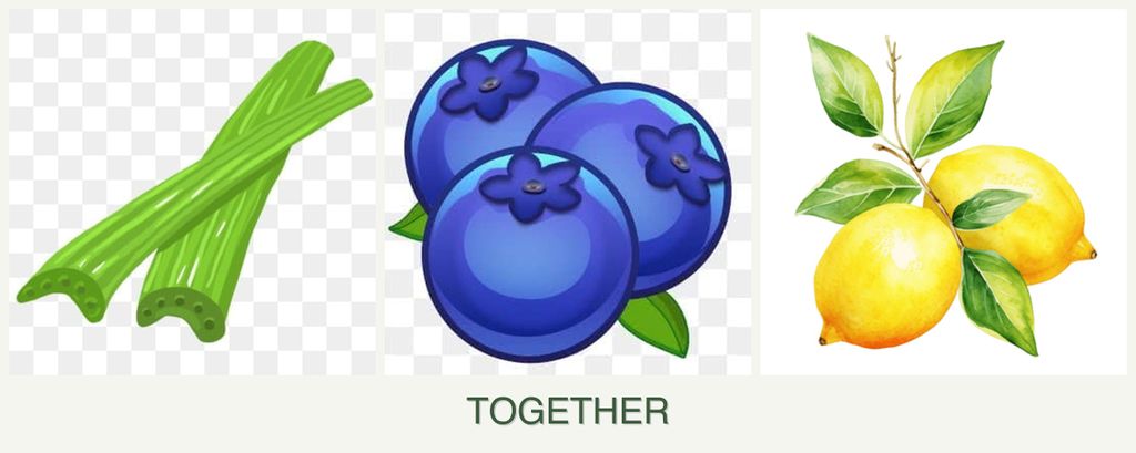 Can you plant celery, blueberries and lemons together?
