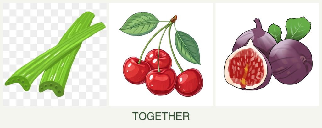 Can you plant celery, cherries and figs together?