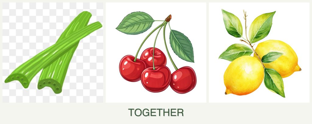 Can you plant celery, cherries and lemons together?