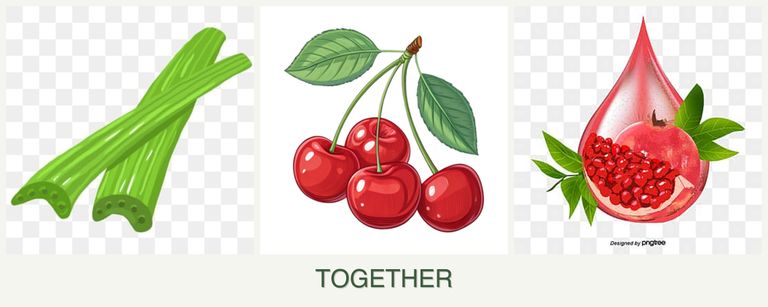 Can you plant celery, cherries and pomegranates together?
