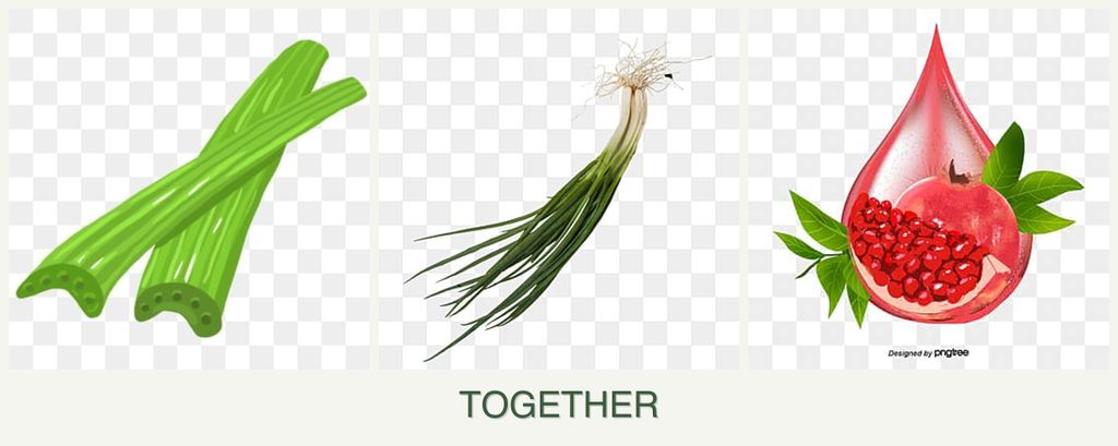 Can you plant celery, chives and pomegranates together?