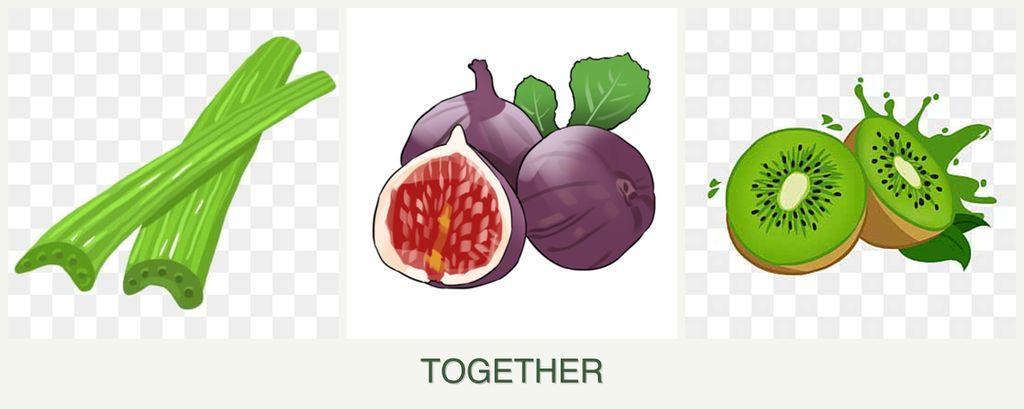 Can you plant celery, figs and kiwi together?