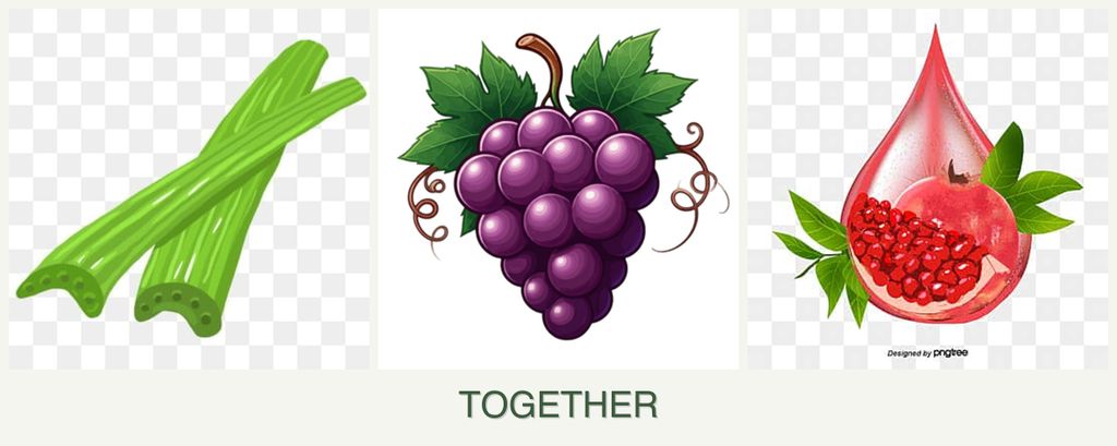 Can you plant celery, grapes and pomegranates together?