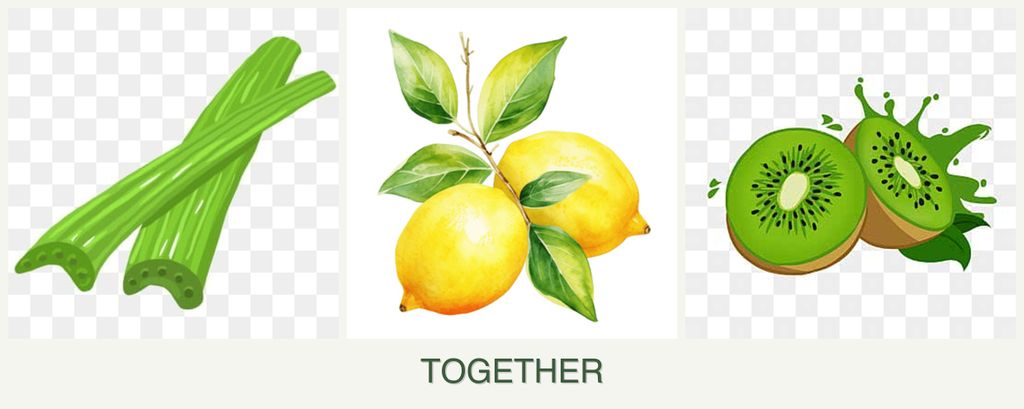Can you plant celery, lemons and kiwi together?