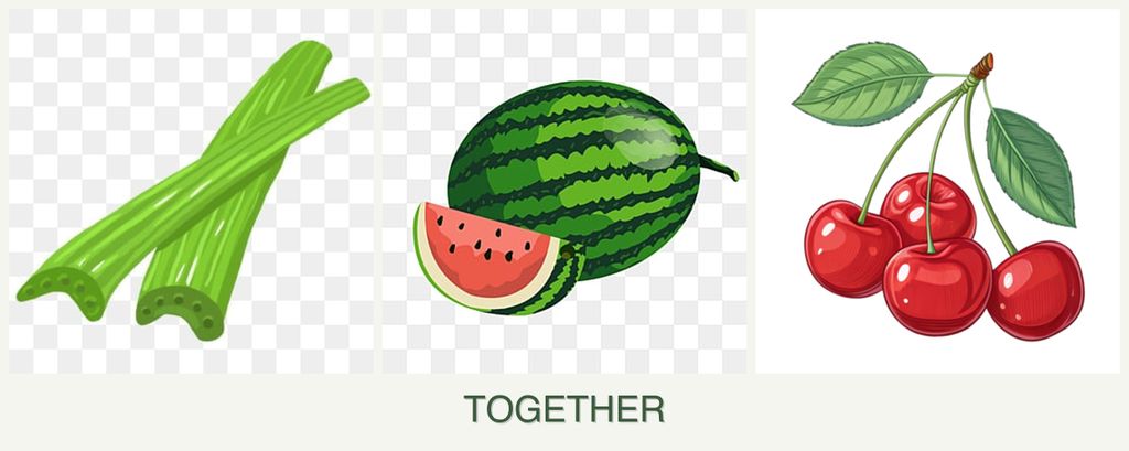 Can you plant celery, melons and cherries together?