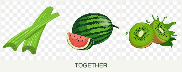 Can you plant celery, melons and kiwi together?