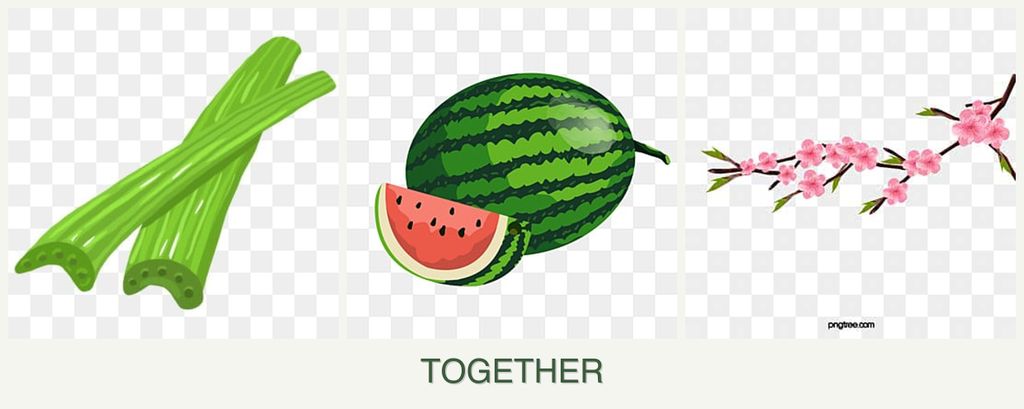 Can you plant celery, melons and peaches together?