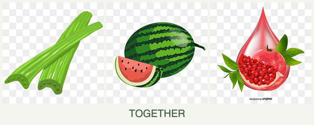 Can you plant celery, melons and pomegranates together?