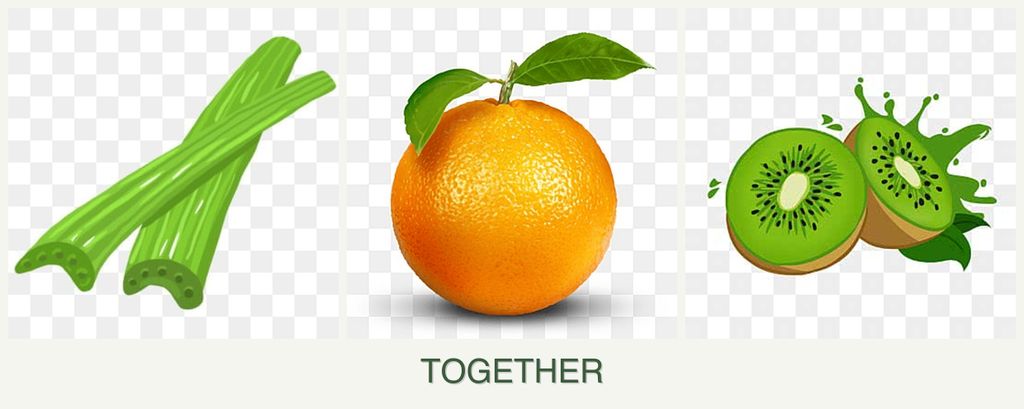 Can you plant celery, oranges and kiwi together?