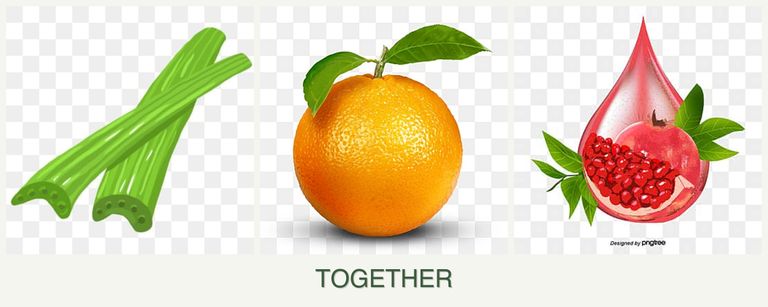Can you plant celery, oranges and pomegranates together?