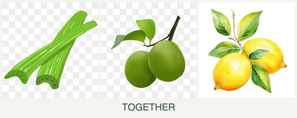 Can you plant celery, plums and lemons together?