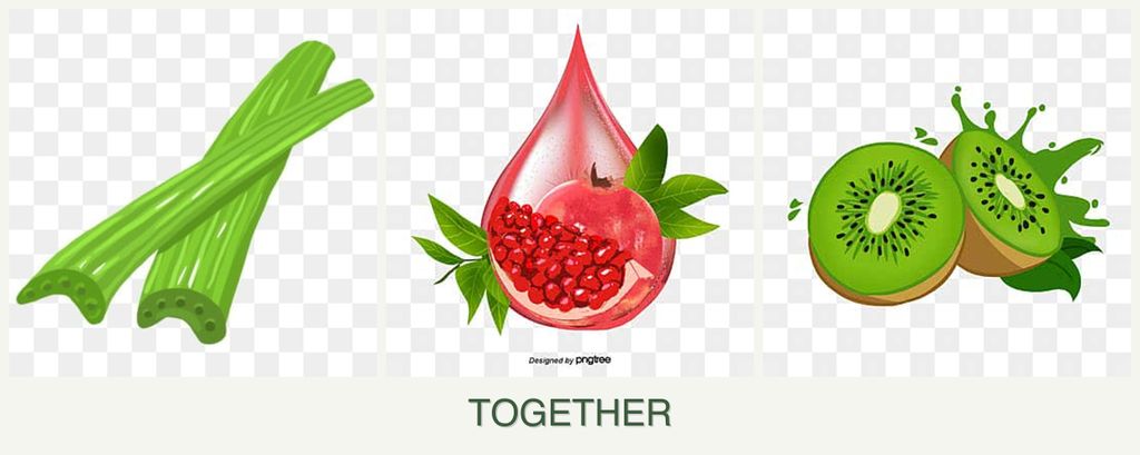 Can you plant celery, pomegranates and kiwi together?