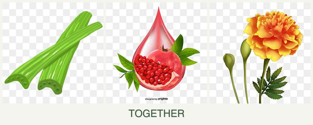 Can you plant celery, pomegranates and marigolds together?