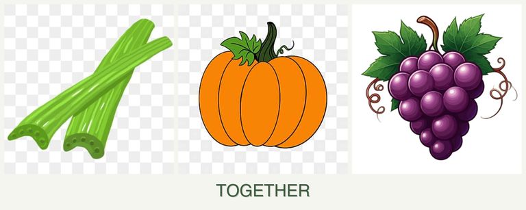 Can you plant celery, pumpkin and grapes together?