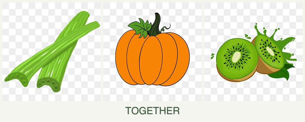 Can you plant celery, pumpkin and kiwi together?